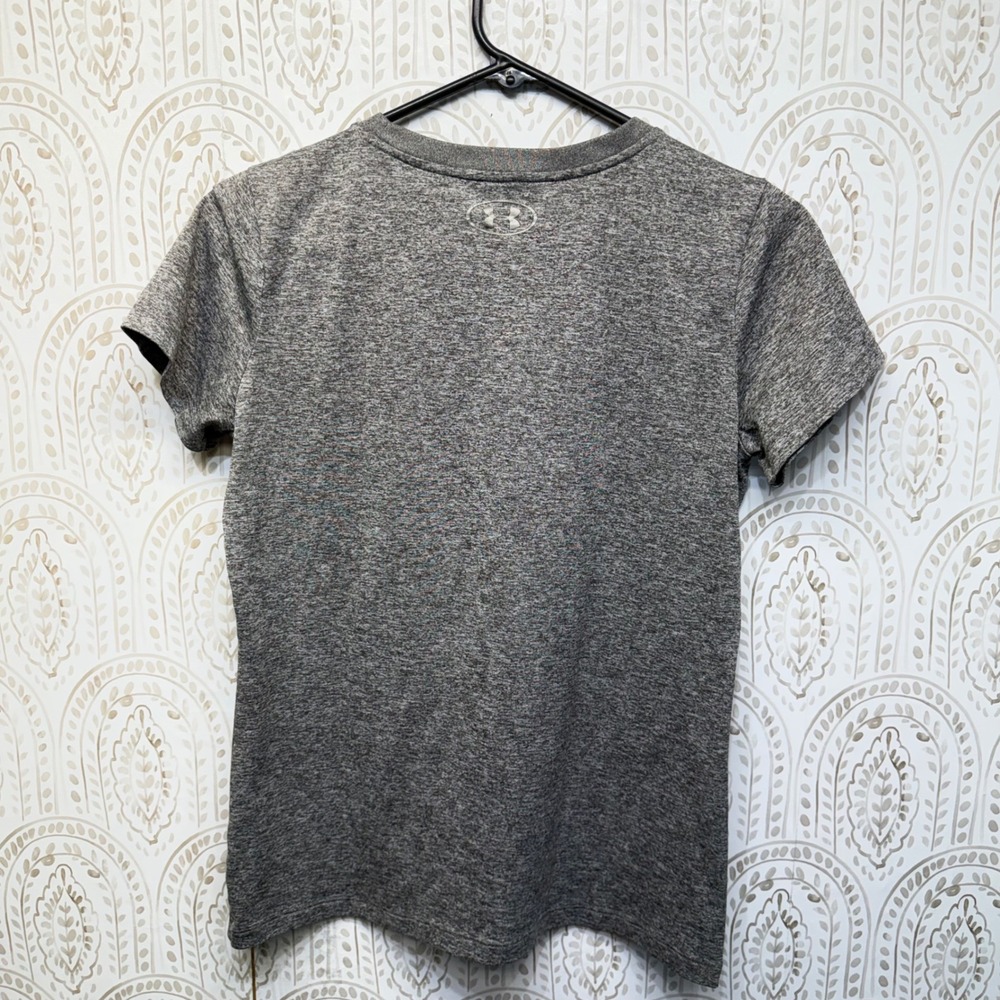Under Armour T-Shirt Womens Small Gray HeatGear Space Dye Short Sleeve Athletic - Picture 2 of 4